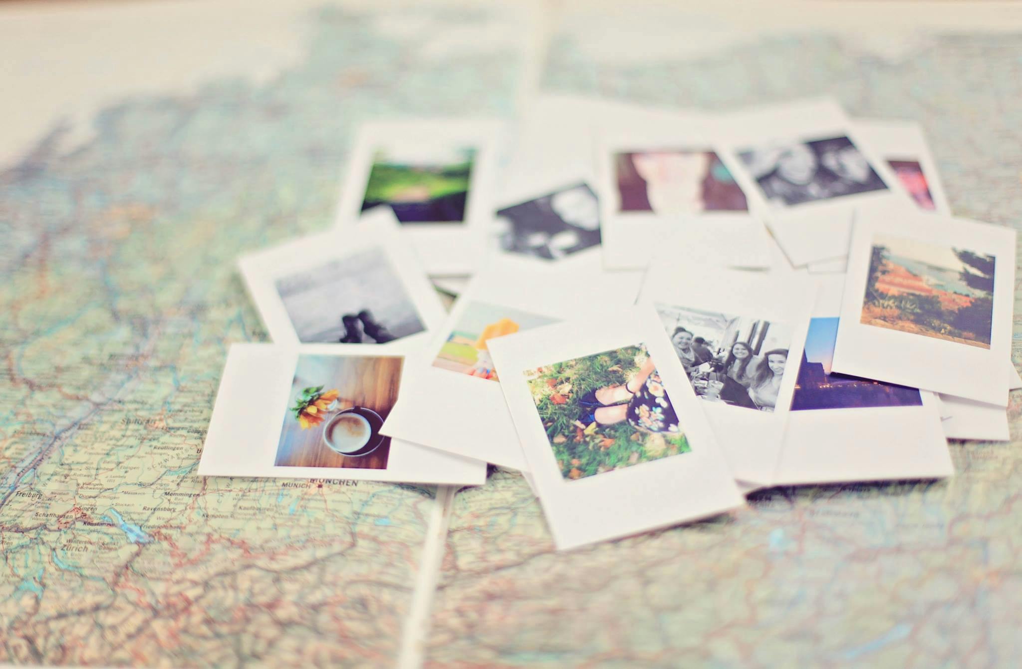 a compilation of mini polaroids