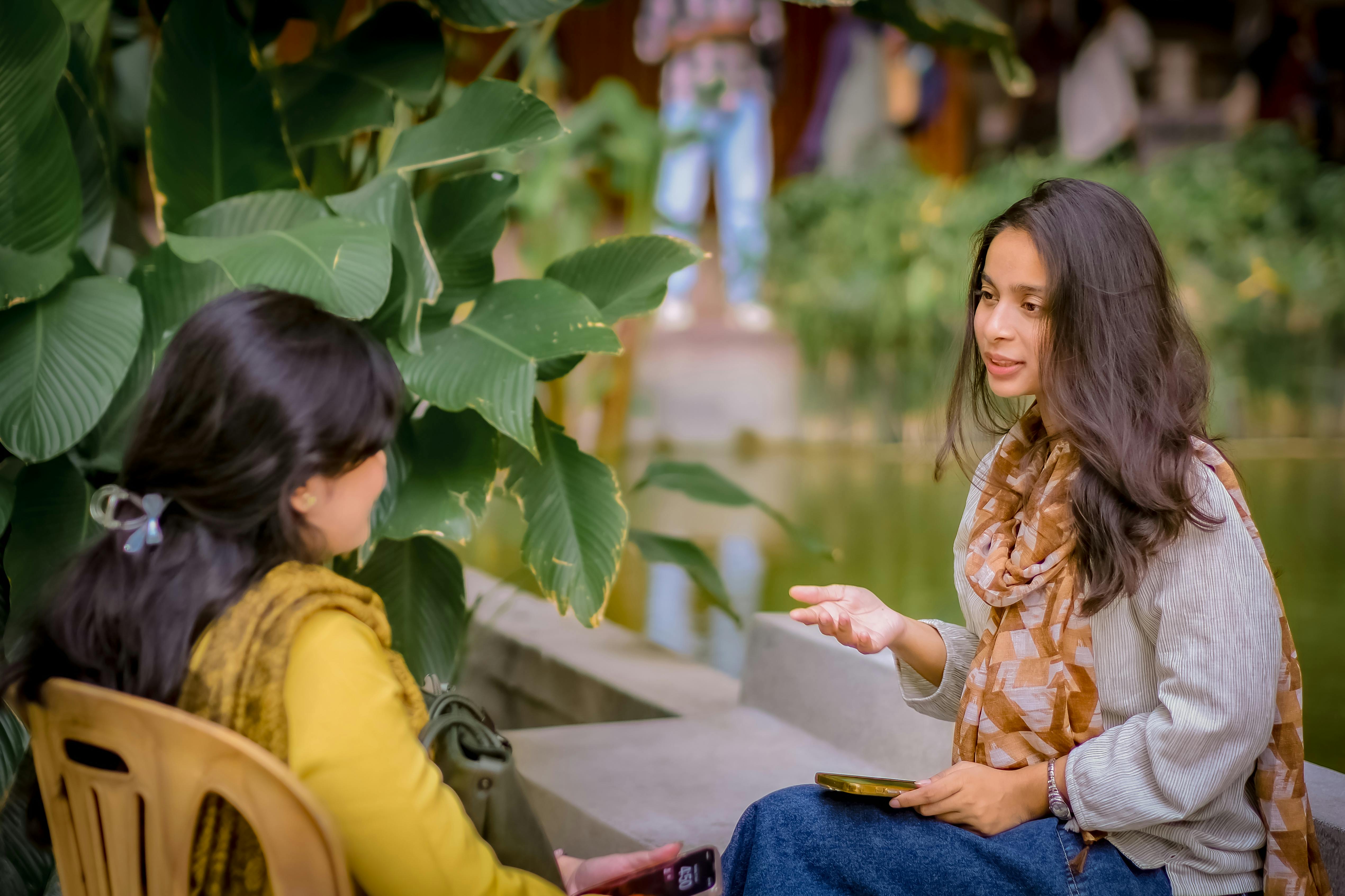 Friends talking to each other