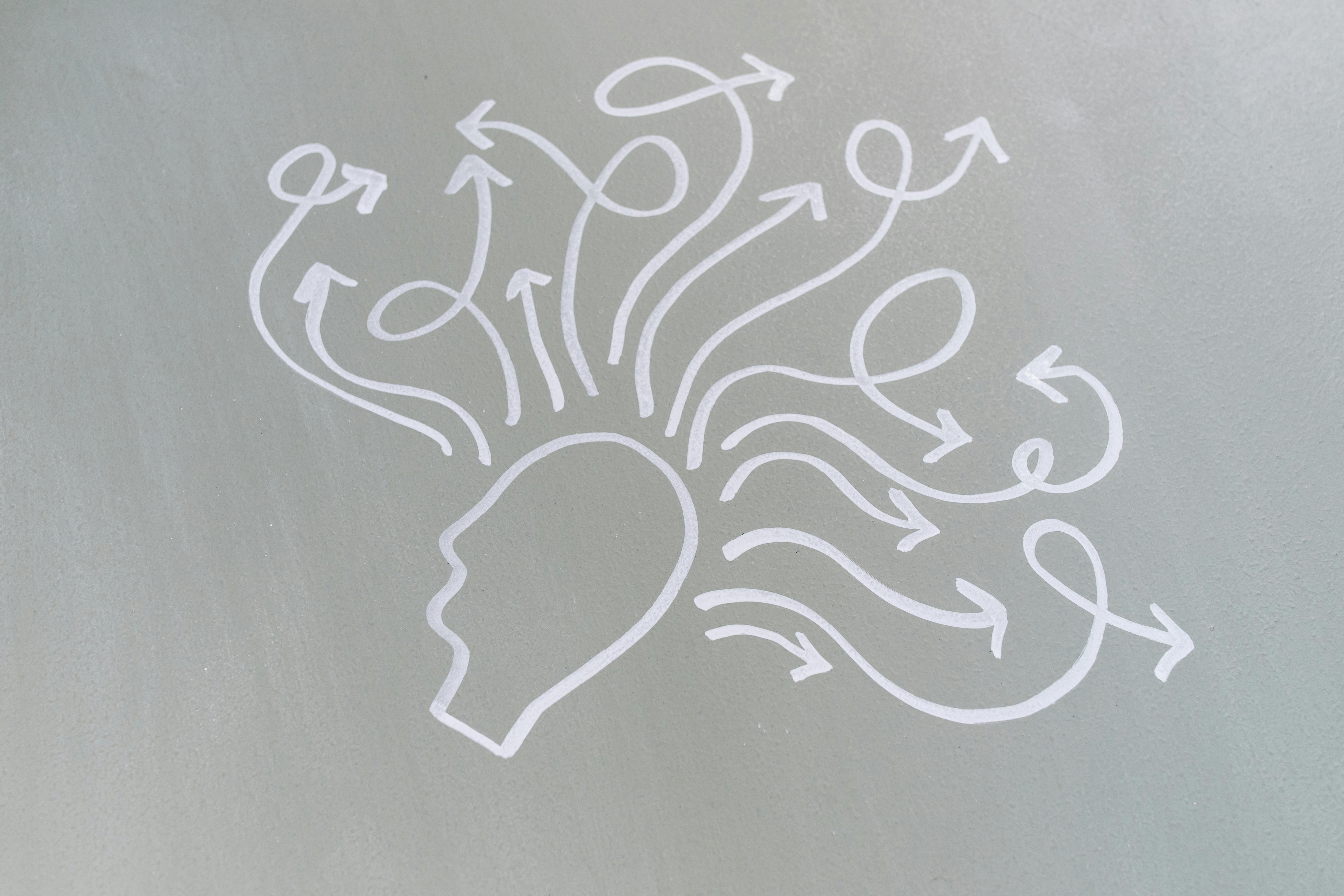 Brain with thoughts 