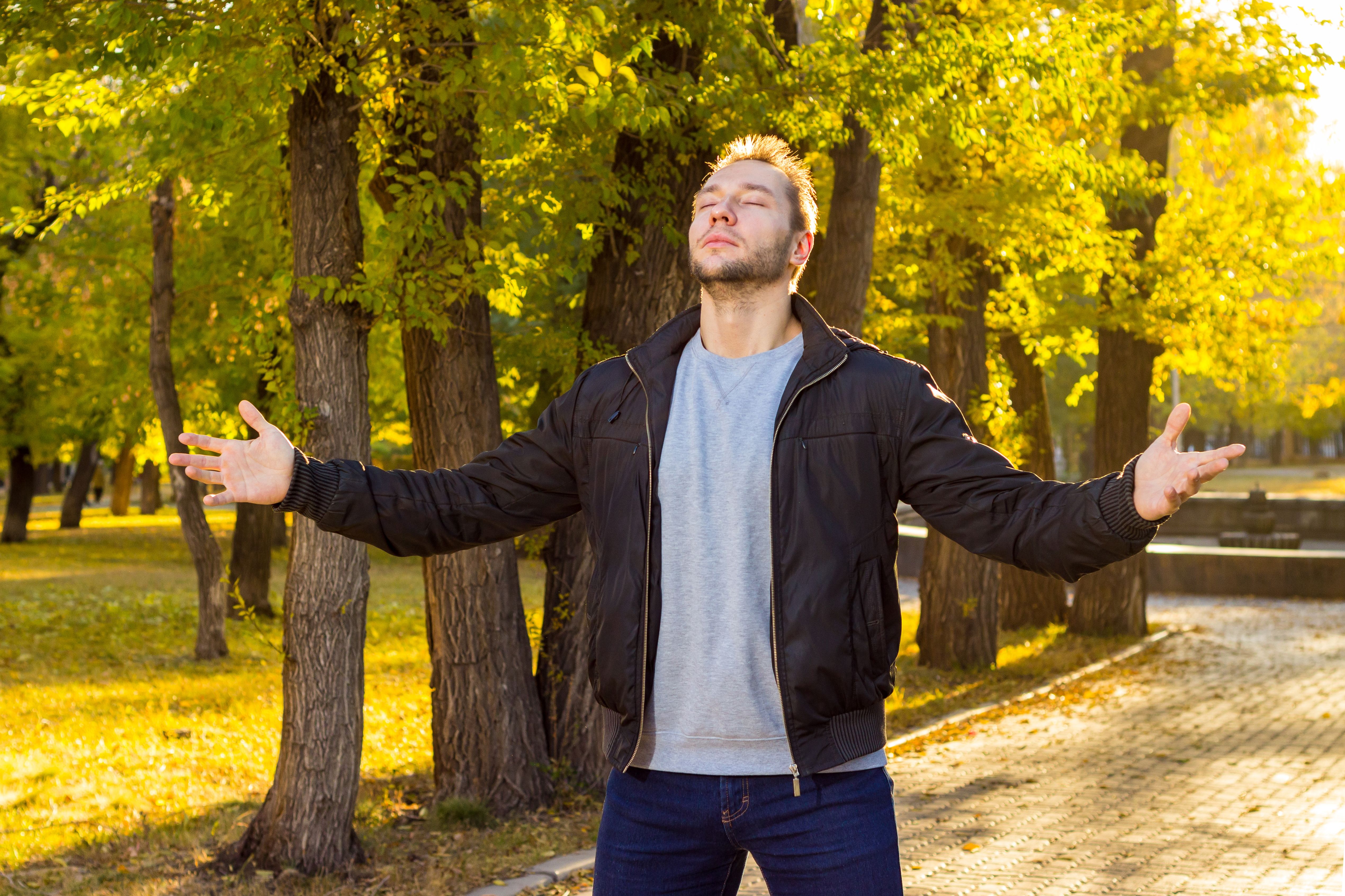 A man getting some sunlight